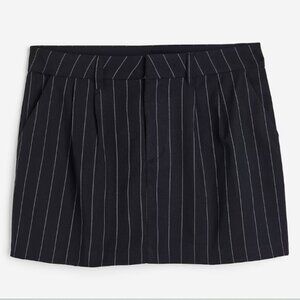 Tailored pinstripe mini skirt